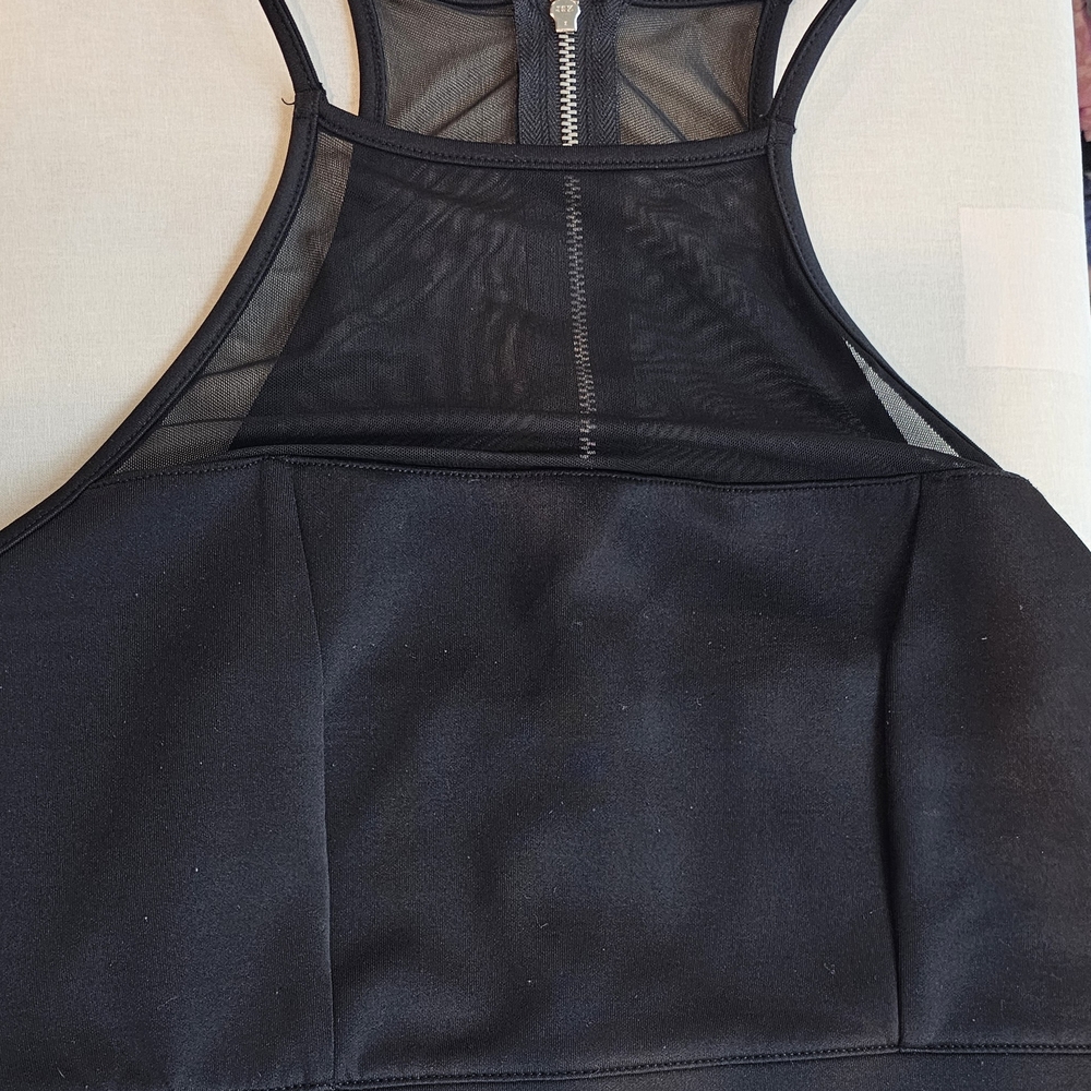Black Mesh Racerback Crop Top - Picture 5 of 5